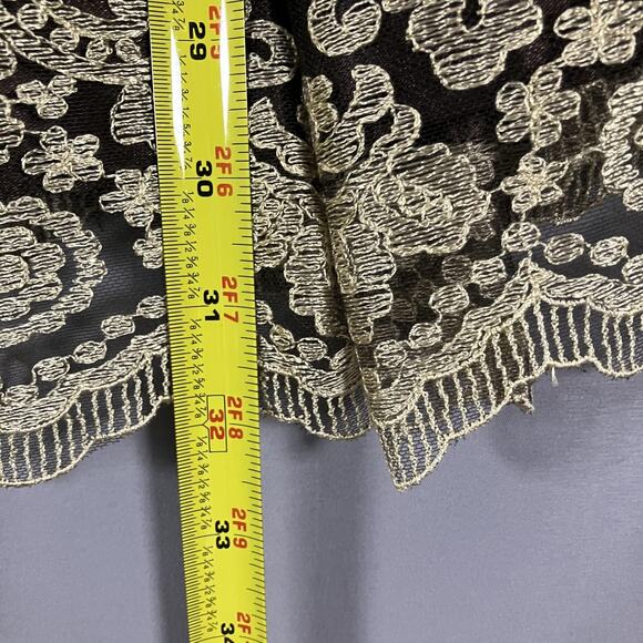 Jessica McClintock Dress Womens 8 Brown Strapless Lace Fit & Flare Made in USA - Picture 10 of 16